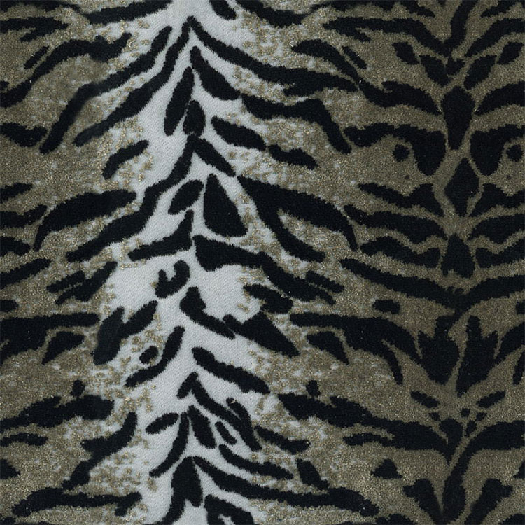 အရည်အသွေးမြင့်မားသော Jacquard ကတ်တီပါကတ်တီပါကျားဝေခြင်းတိရိစ္ဆာန်အရေပြားပုံစံဆိုဖာထည်