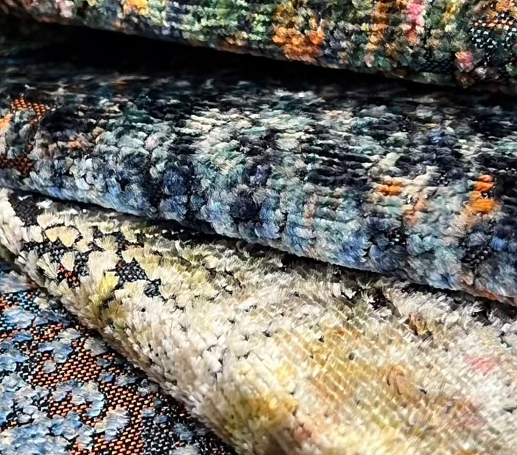 JBL အရည်အသွေးမြင့် Jacquard ကတ္တီပါအထည်ဖက်ရှင်အသစ်စုစည်းမှုတောက်ပသောအရောင်များပုံစံ Morden စတိုင် Jacquard ကတ္တီပါဆိုဖာအတွက်